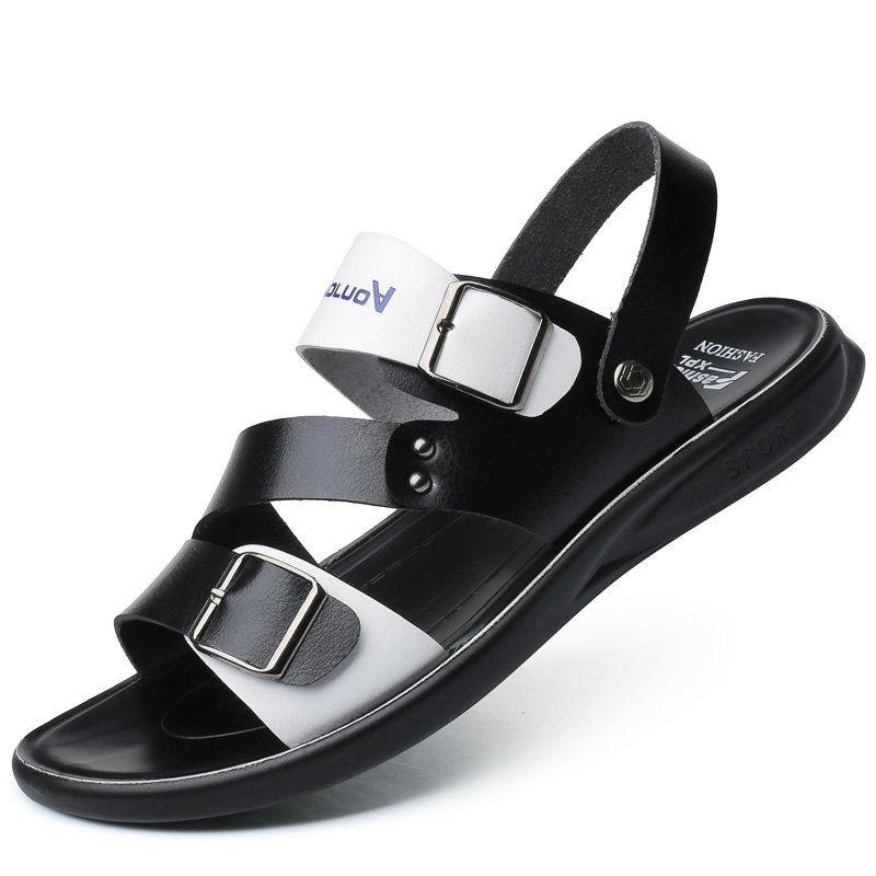 Men's Breathable Summer Sandals Beach Slide Sandals Shoes Fashion Wild Breathable Male Footwear