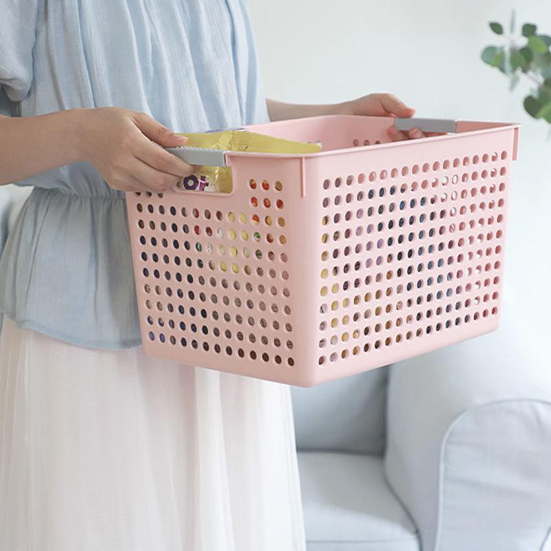 4PCS Desktop Plastic Storage Basket Kitchen Sundries Storage Box Toy Storage Box Home Storage Small Basket Bathroom Toiletries Storage Basket