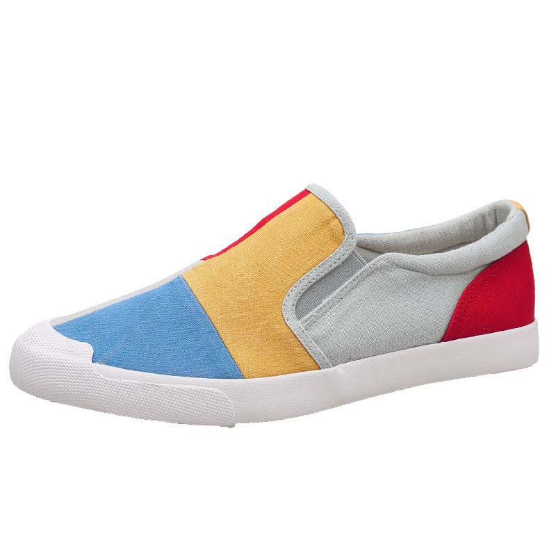 Plus Size 38-44 Summer Men Canvas Sneakers Comfortable Running Basketball Shoes Breathable Shockproof Non-slip Shoes