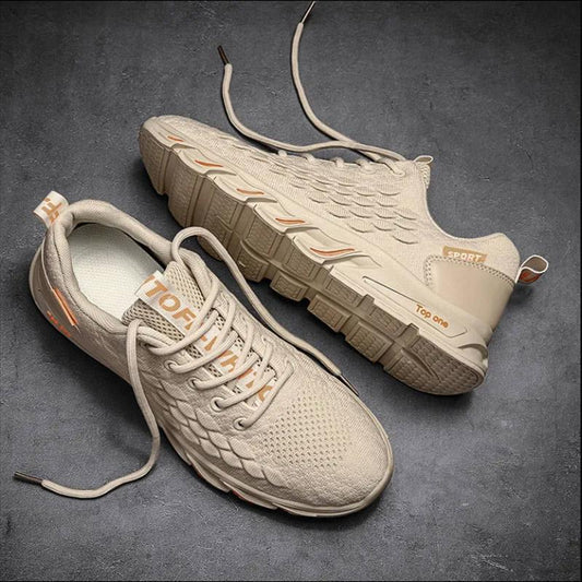 Men's Sports Casual Shoes Trend Breathable Fly Woven Mesh Shoes Versatile Non-Slip