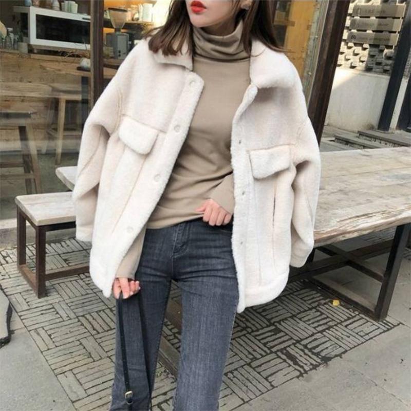 Pofulove Warm Sweater Turtleneck Bottoming Shirt Women Winter Plus Velvet Solid Slim Thicken
