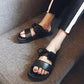 Harajuku Sandals Slippers Couple Summer Korean Student Lace-up Flat Sandals Non-slip Female Sandals and Slippers