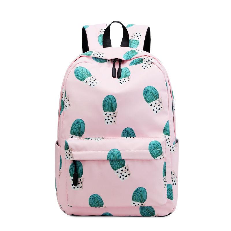 Girls School Bag Student Korean Version of The Large-capacity Waterproof Backpack Small Fresh Printed Backpack Female Bag