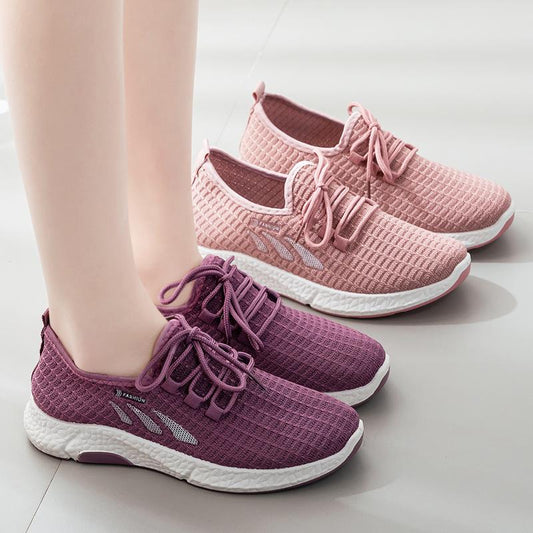 Ladies Sports Flying Knit Comfortable Shoes Summer Breathable Sneakers