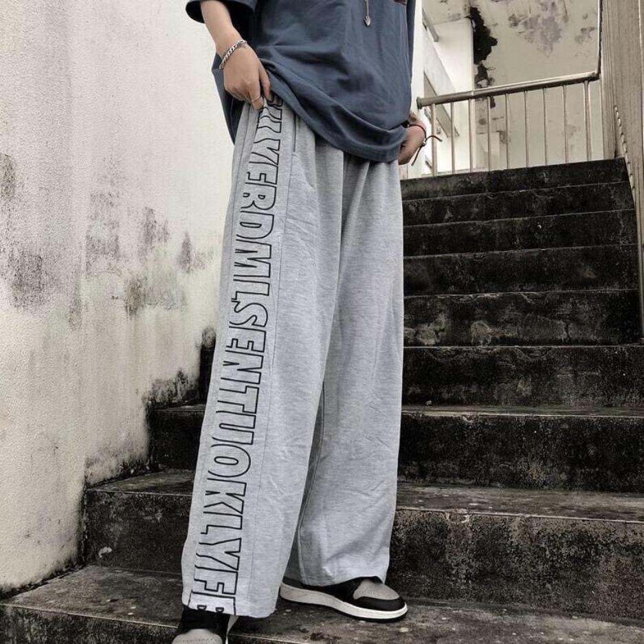 Spring and Autumn Korean Sports Casual Pants Loose Straight Letter High Street Boys and Girls' Pants