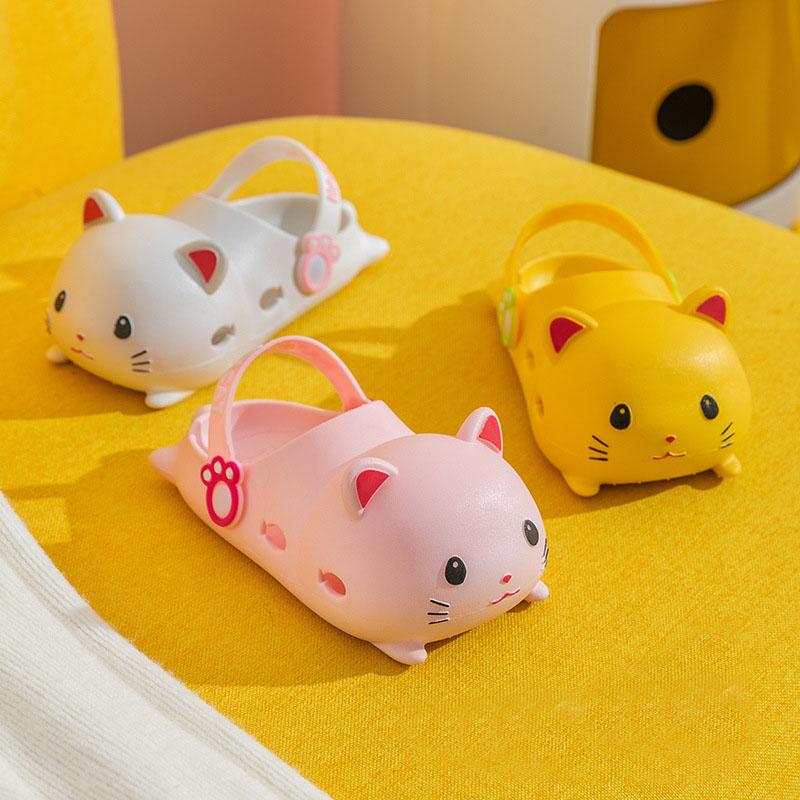 Kid Sandals Slippers Unisex Cartoon Cute Rabbit Slippers 2-7 Years Old Boy and Girl Slippers Yellow Pink Sandals and Slippers