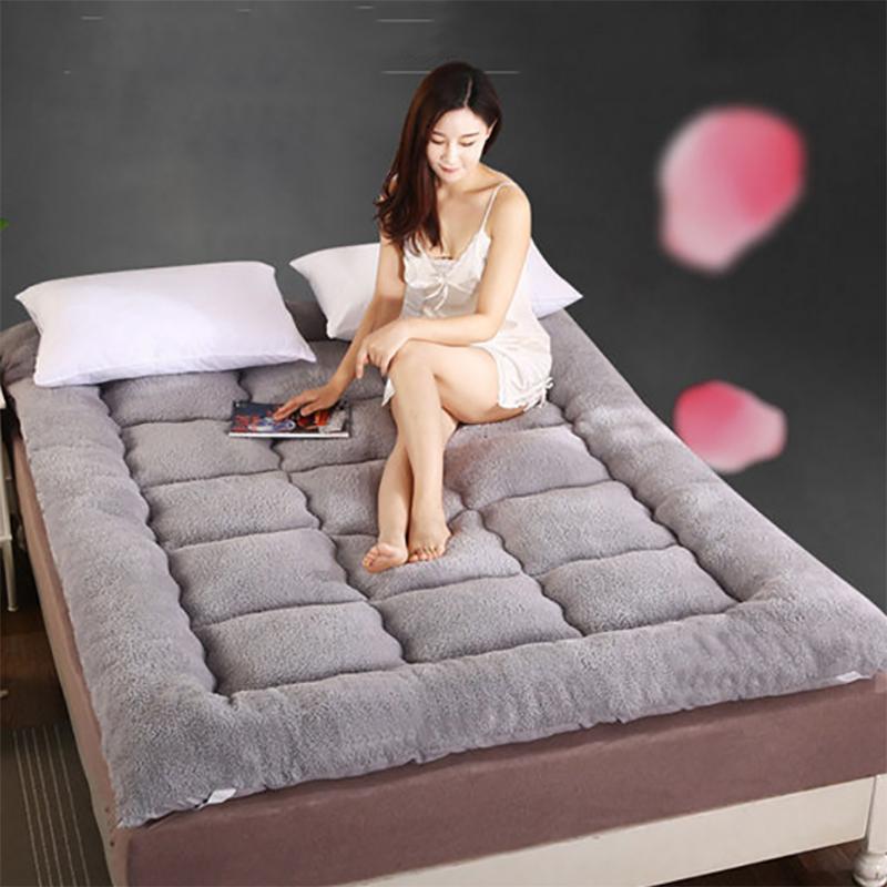 Thick Warm Lamb Velvet Mattress Student Dormitory Foldable Tatami Non-slip Bed Sleeping Mat Mattress