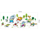 [sticker ]Animal Marathon Wall Stickers For Kids Rooms Nursery Living Room Bedroom Home Decor Child