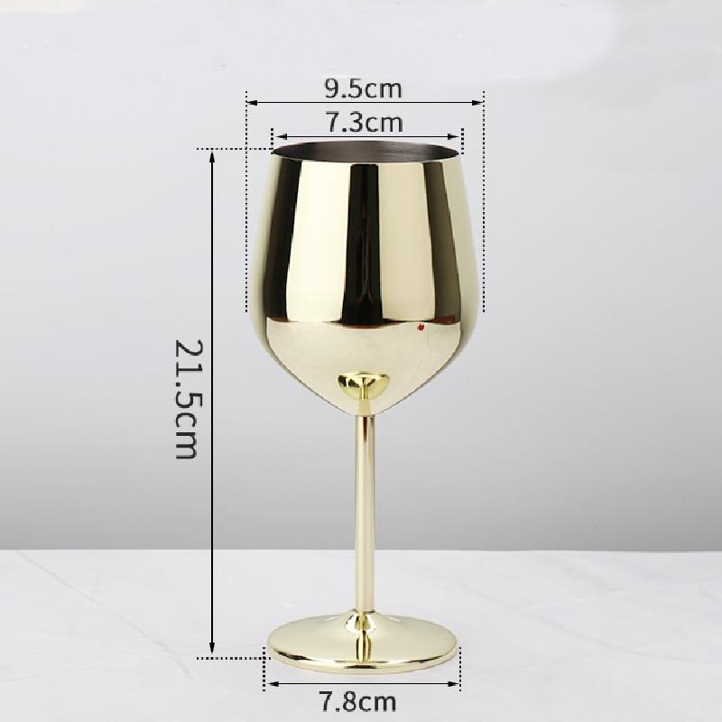 Personalized Wine Glasses Stainless Steel Metal Wineglass Bar Wine Glass Champagne Cocktail Drinking Cup Charms Party Supplies