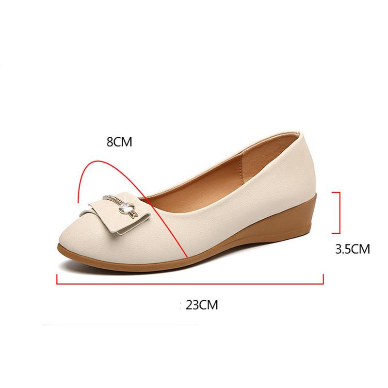 2022 Spring and Autumn Flat Shoes Wedge Work Shoes Slip on Women's Shoes