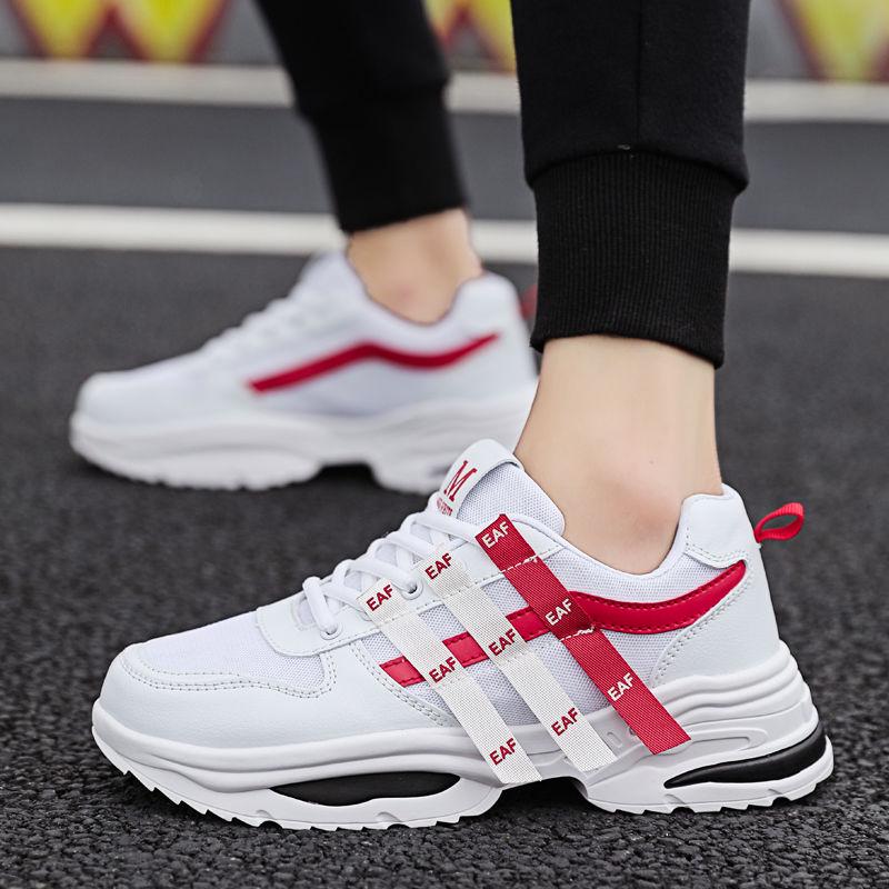 Spring shoes men Daddy shoes Wild casual breathable inner running shoes Solid color daddy shoes