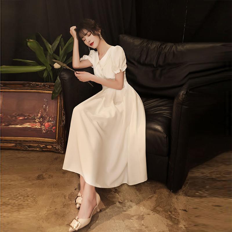 White French Evening Dress Female Banquet Temperament Adult Ceremony Birthday Dress Can Be Worn Usually