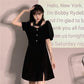 Black Sexy Dress Design Sense Niche Mid-length Split Dress Female Waist Waist Is Thinner, Black Lady A-line Version Dress Waist Waist Is Thinner