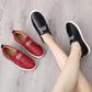 Winter PU Leather and Velvet Warm Casual Shoes Flat-bottomed Low-cut Non-slip Soft-soled Waterproof Shoes Women's Cotton Shoes Comfortable Pedal