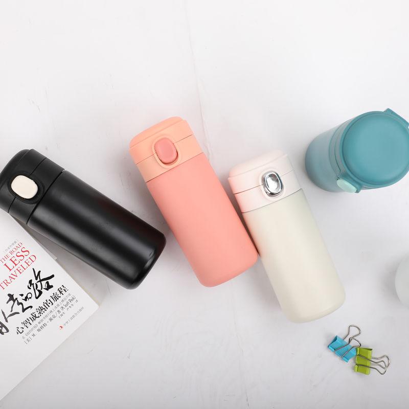 Thermos Cup 304 Stainless Steel Vacuum Flask Cute Male and Female Student Water Cup Winter Water Cup Milk Cup Business Cup Drinking Cup