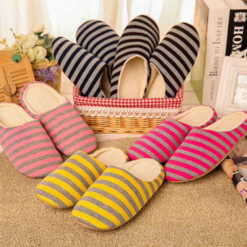 Large Size Cotton Slippers Winter Lovers Thickened Plus Velvet Home Shoes Non-slip Student Warm Shoes