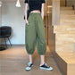 WTEMPO Lantern Pants M-XXXL Cotton Pants Big Pocket Women Spring and Summer Loose Elastic Waist Solid Color Casual Trousers