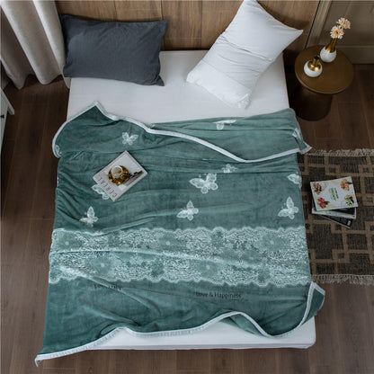 Super Soft Double-sided Plus Fleece for The Bed In Autumn and Winter To Keep Warm and Breathable Blankets Coral Fleece Sheets Flannel Blankets Nap