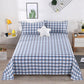 Three-piece Bed Sheet, One-piece Bed Sheet Two Pillowcases Old Coarse Cloth Bed Pure Cotton Thick Bedding Naked Sleeping Removable and Washable