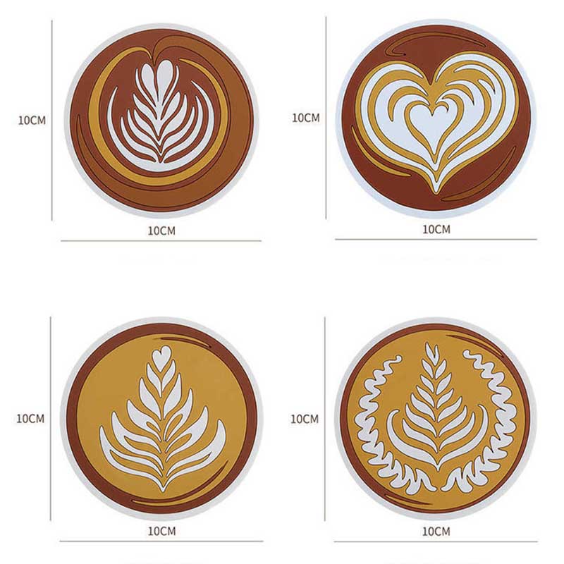 4 Packs of Nordic Coffee Pad Creative Insulation Pad Coaster Restaurant Simple Thickened Coaster