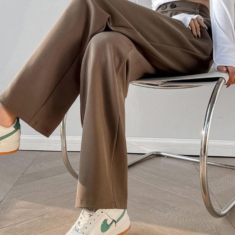 Loose Flared Pants Women Black Casual Long Trousers Spring Autumn Casual Plus Size Baggy Bottoms