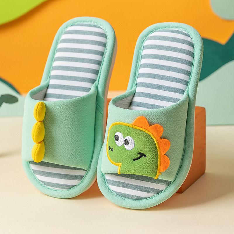 Children's Linen Cotton Slippers Indoor Non-slip Flat Shoes Home Essentials Suitable for All Seasons