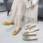Size 35-40 Women All-match Shiny Slippers Outdoor Diamond High Heels Bohemian Beach Wear-resistant Non-slip Office Lady Baotou Sandals