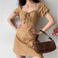 Denim Style Dress French Retro Slim Dress Slim Sexy A-line Skirt