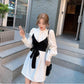 Womens Summer Long Sleeves Midi T-Shirt Dress O-Neck Casual Loose Pullover Tunic Tops A-line Dress