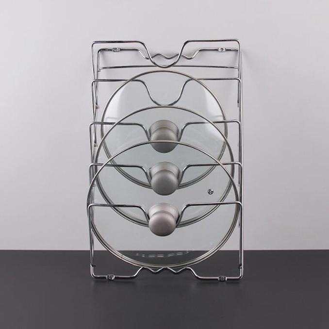 Multifunctional Kitchen Pot and Lid Rack Wall-mounted Storage Rack Cutting Board Storage Rack