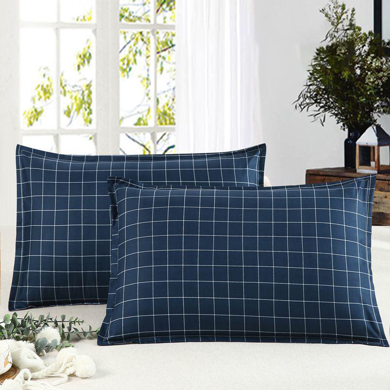 Two Pieces of Genuine Household Low Pillows with Zipper Removable and Washable Pillow Core One Adult Student Single Pillow Set, Free Pillowcase