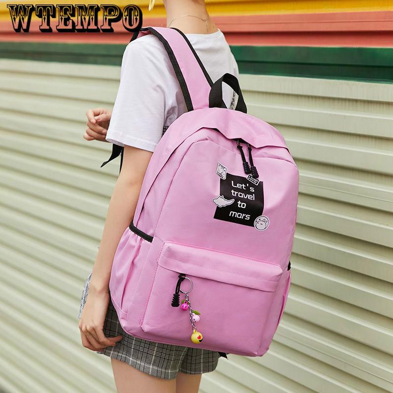 Backpack Girls Boys Letter School Bag Travel Satchel Women Shoulder Rucksack