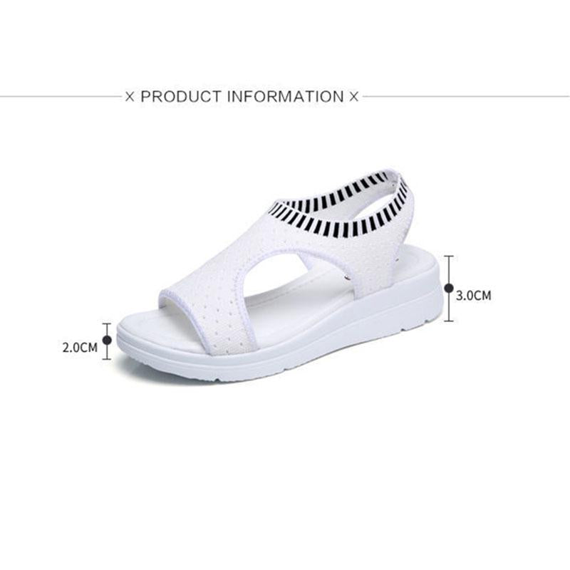 Summer Flying Woven Sports Sandals Women 'S Casual Shoes Wild Mesh Overshoes Muffin Shoes Thick Bottom Sandals