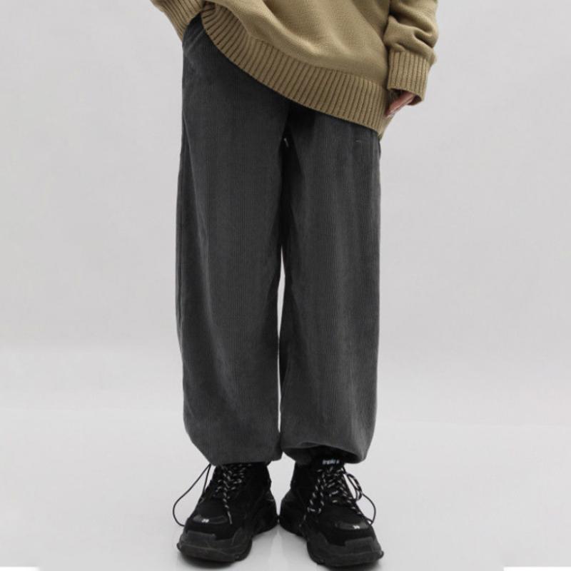Corduroy Casual Pants Women's Spring and Autumn Retro Loose Ins Wild Student Straight Leggings Pants Tide
