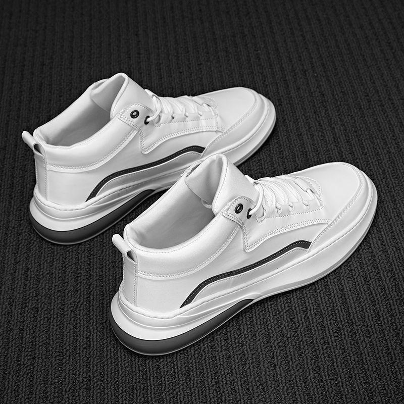 Men's Breathable Heighten Shoes Trendy High Top Men's Tennis Shoes Sports Basketball Board Shoes