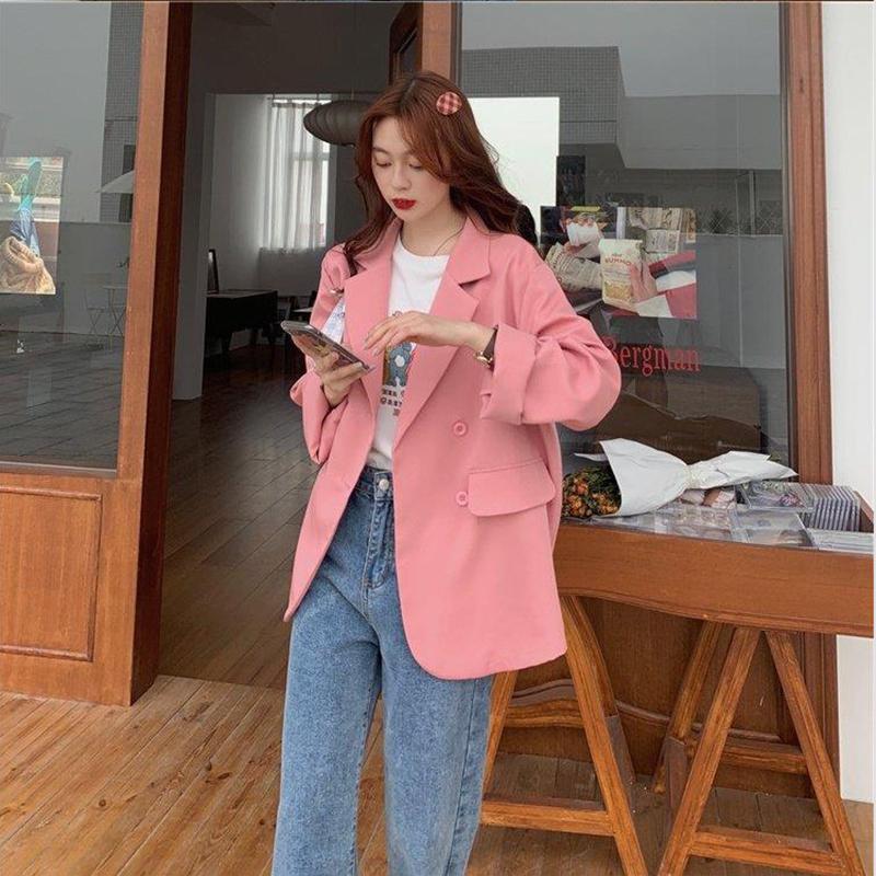 Casual Mid-length Loose Thin Blazer Women All-match Chiffon Suit Jacket Ladies Loose Casual Jacket Temperament Blazer