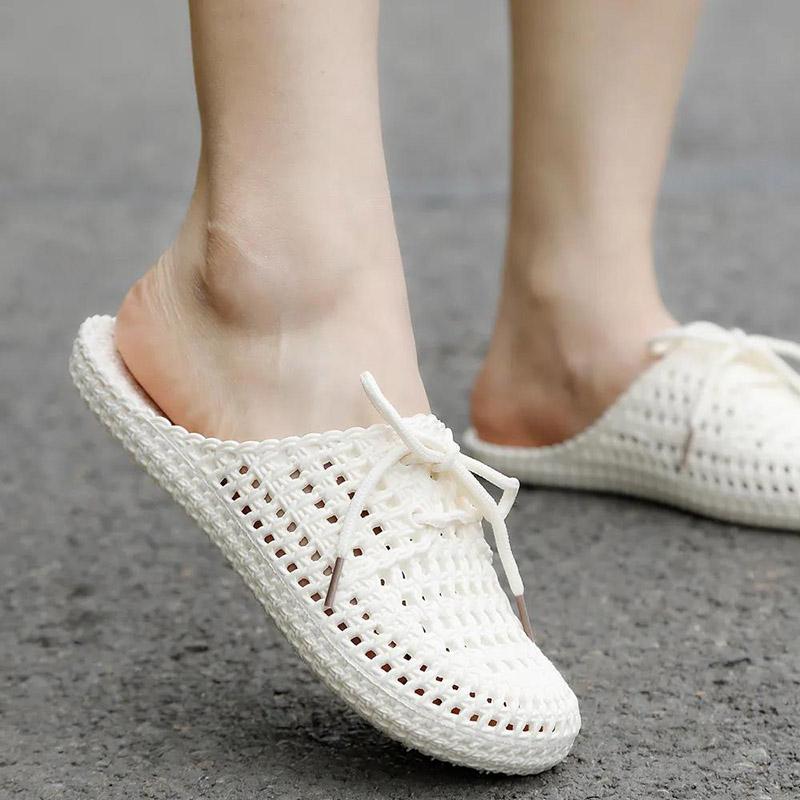 Women's Summer  Slippers Indoor Flat Bottom Breathable Non-slip Outer Wear Slippers