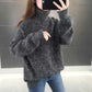 Turtleneck Sweater Women Wear Thick Black Knitted Bottoming Shirt In Autumn and Winter, Casual and Loose Outer Wear