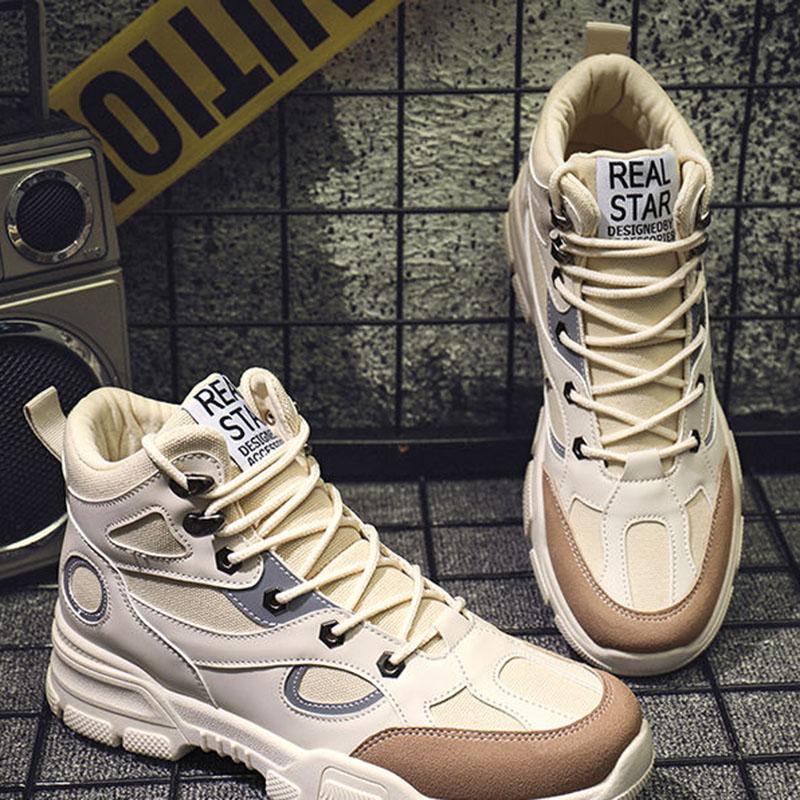 Men Safety Work Boots Shoes No-slip Steel Toe Working Boots Pluse Size Martin Boots Warm Plus Velvet Reflective Sneakers