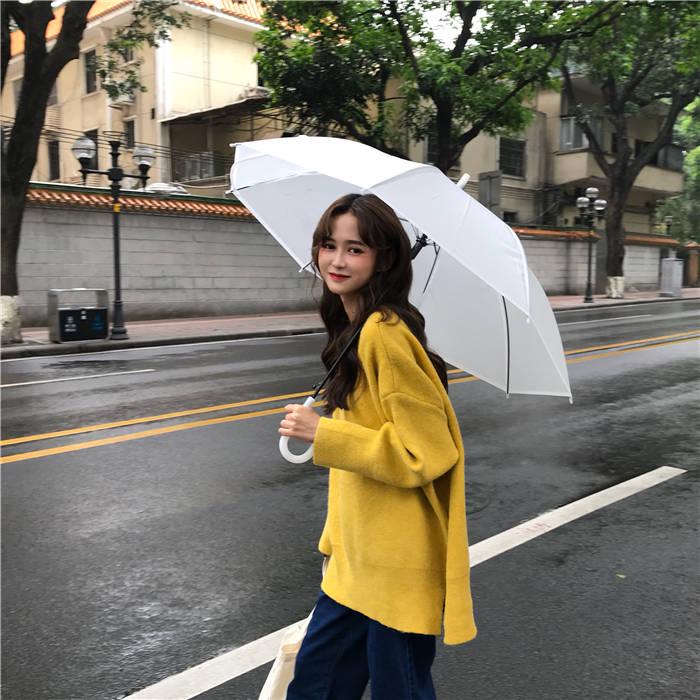 8 Colors Women Warm Oversize O-Neck Loose Sweater Blouse Simple Color Girly Sweaters