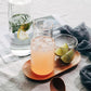 Glass Cup Cold Drink Cup Set Water Cup Water Carafe with Tumber Juice Milk Pot Durable High Borosilicate Glass Drinkware
