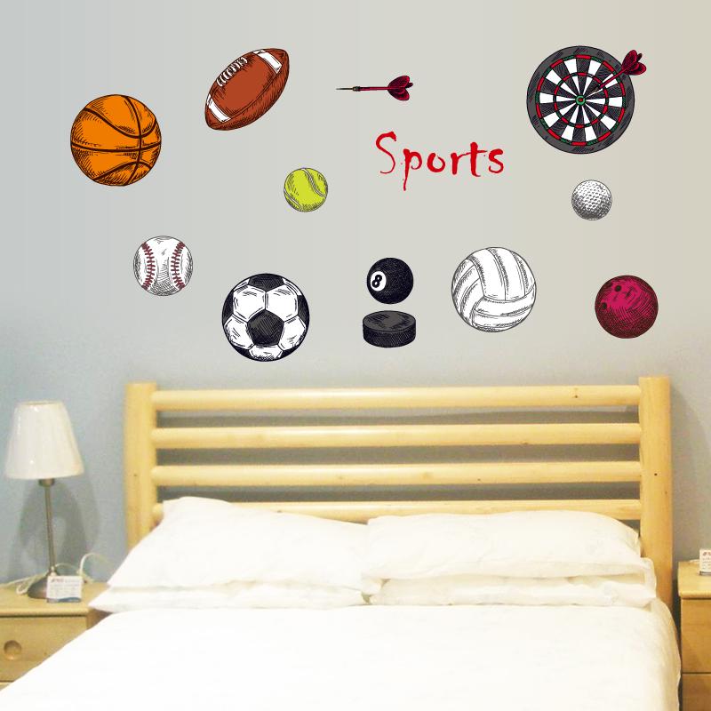 [sticker ]Various Ball Wall Stickers For Kids Rooms Baby Room Nursery Kitchen Living Room Bedroom F