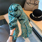Korean Version of Green Leopard Scarf Winter Long Thick Warm Scarf Shawl for Women