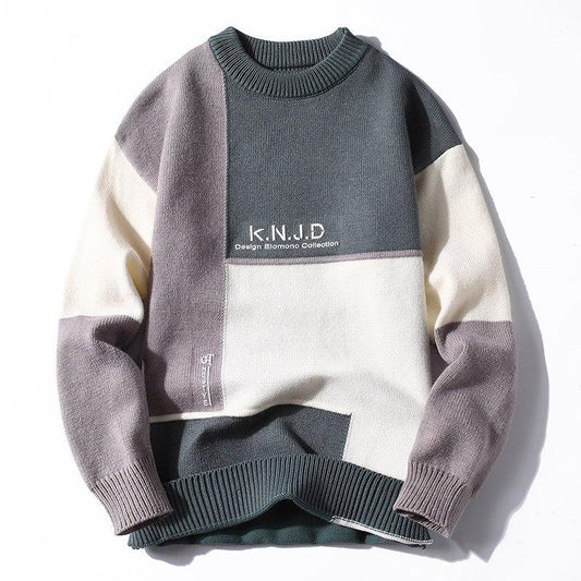 Autumn and Winter Imitation Mink Men's Round Neck Thickened Sweater Fashion Handsome Youth Sweater Chenille Sweater