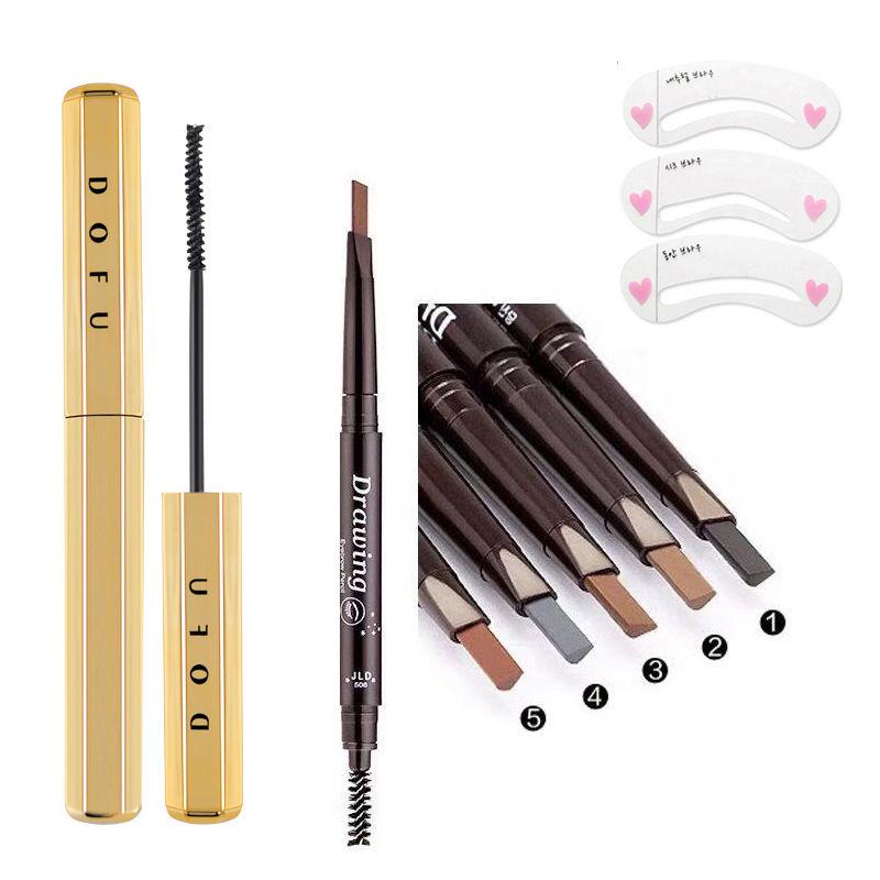 Does not bloom and does not fade  slender thick curls small brush head mascara waterproof stretch