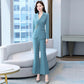 Two-piece Suit Women Set Autumn Professional Wear Large Size Slimming Micro-flared Pants Casual Office Clothing