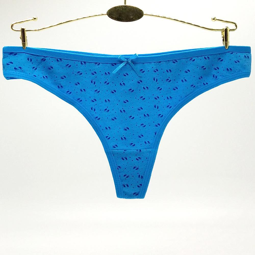 6 Pcs/Lot Brand Panties Women G-String Cotton Print Briefs Breathable Sexy Lingerie Underwear