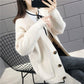 Spring and Autumn Knitted Sweater Cardigan Casual Jacket Thick Loose Young Women's Top