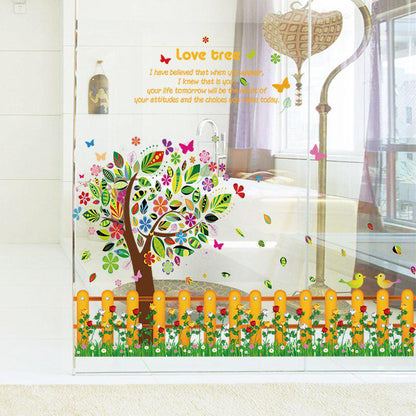 [sticker ]Cartoon Diy Colorful Pastoral Style Wall Stickers For Children Kids Rooms Nursery Wall De