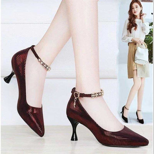 High Heels Women's Single Shoes Stiletto Spring and Autumn All-match Pointed Toe High-heeled Sandals